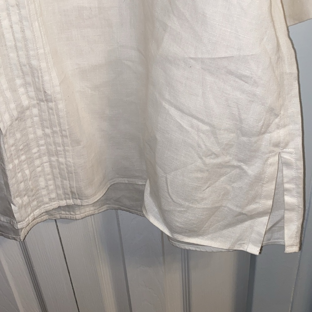 Lafayette 148 NY Linen Tunic Shirt - Picture 10 of 10